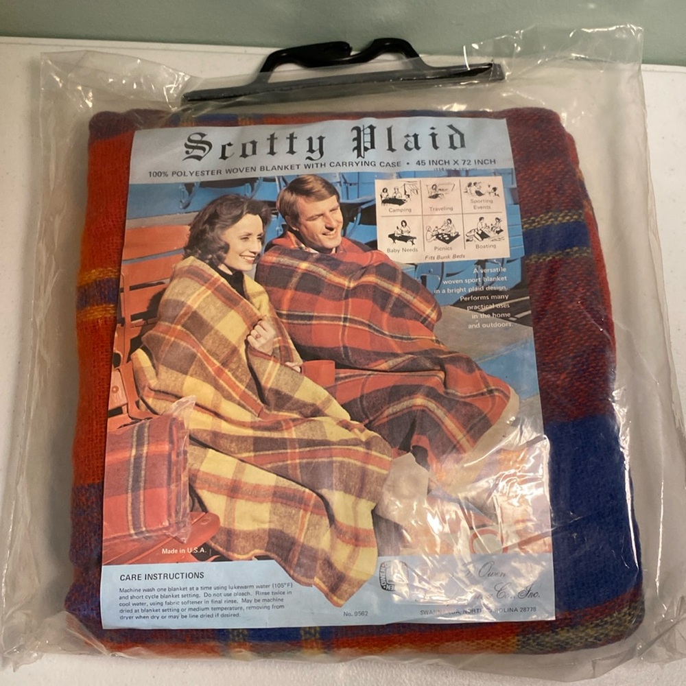 Vintage Scotty Plaid Blanket